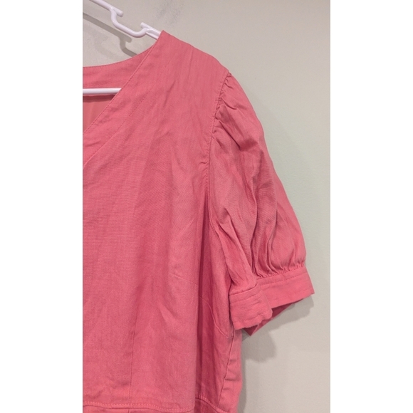 Rachel Parcell Pink Linen Blend Shirt Dress Size XL - Picture 3 of 7